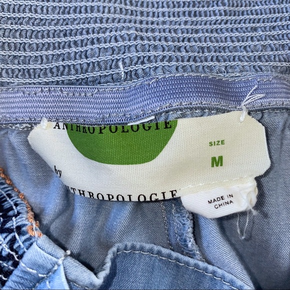 Anthropologie | Aloha Tie-Front Shorts Chambray Paper Bag Waist Medium - Picture 11 of 15
